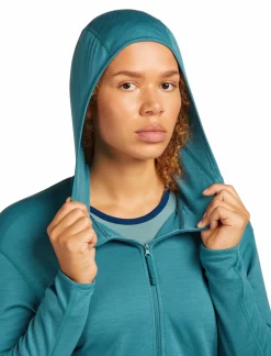 mmtsklep Polary I Bluzy-Bluza Icebreaker Merino 360 RealFleece Elemental Longsleeve Zip Hoodie Women