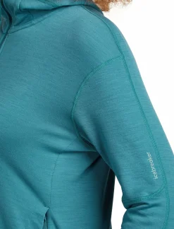 mmtsklep Polary I Bluzy-Bluza Icebreaker Merino 360 RealFleece Elemental Longsleeve Zip Hoodie Women