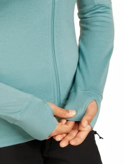 mmtsklep Polary I Bluzy-Bluza Icebreaker Merino 260 Quantum Longsleeve Zip Hoodie Women