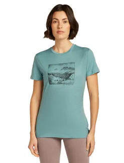 mmtsklep Koszulki I Koszule-Koszulka Icebreaker Merino Tech Lite SS Tee Lake View Women