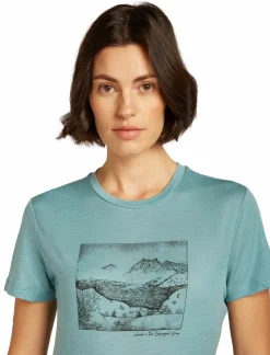 mmtsklep Koszulki I Koszule-Koszulka Icebreaker Merino Tech Lite SS Tee Lake View Women