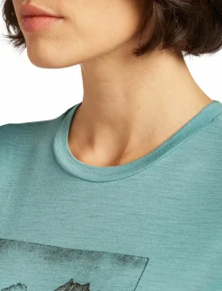 mmtsklep Koszulki I Koszule-Koszulka Icebreaker Merino Tech Lite SS Tee Lake View Women