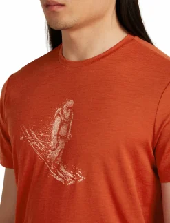 mmtsklep Koszulki I Koszule-Koszulka Icebreaker Merino Tech Lite SS Tee Skiing Yeti Men