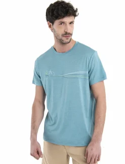 mmtsklep Koszulki I Koszule-Koszulka Męska Icebreaker Merino Tech Lite III SS Tee Cadence Paths