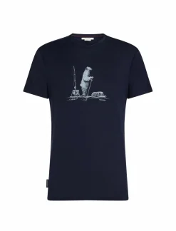 mmtsklep Koszulki I Koszule-Koszulka Męska Icebreaker Merino Tech Lite III SS Tee Polar Paddle