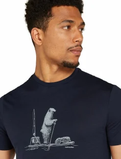 mmtsklep Koszulki I Koszule-Koszulka Męska Icebreaker Merino Tech Lite III SS Tee Polar Paddle